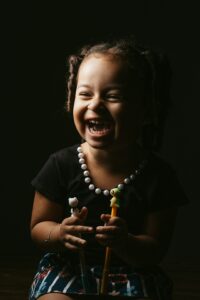 young girl smiling