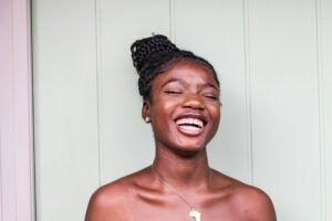 young woman laughing