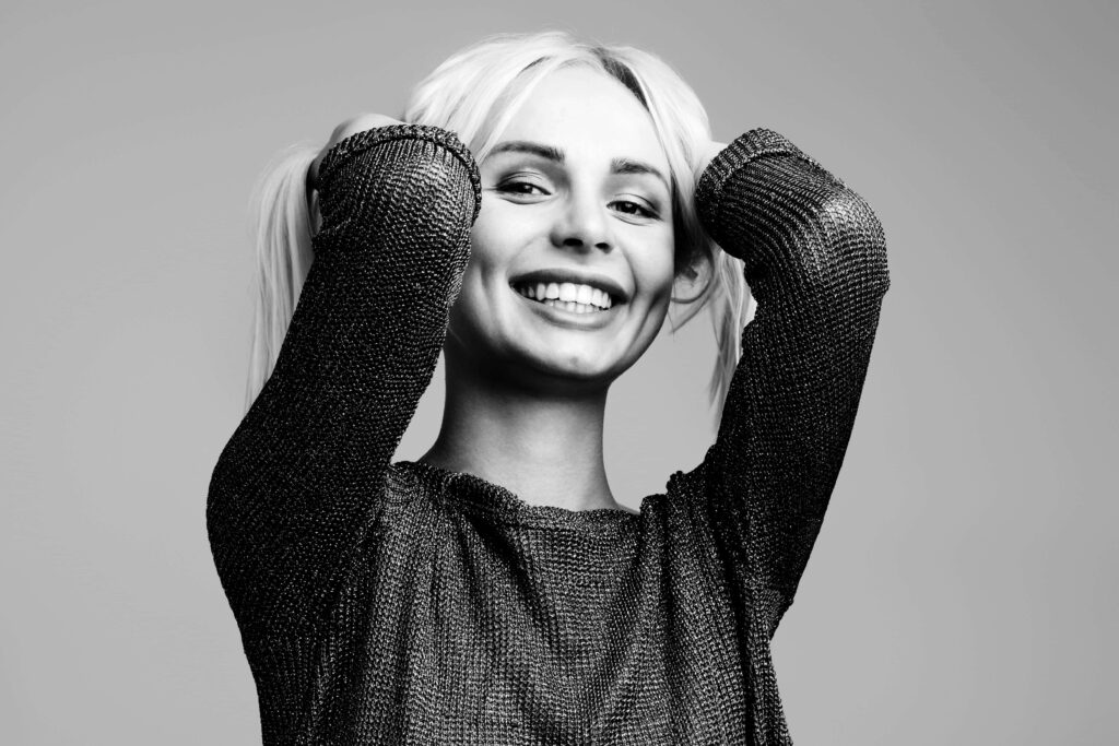 woman smiling